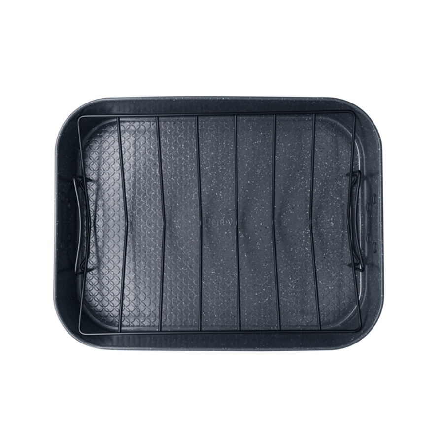 DENBY QUANTANIUM FINISH ROASTING TRAY WITH RACK