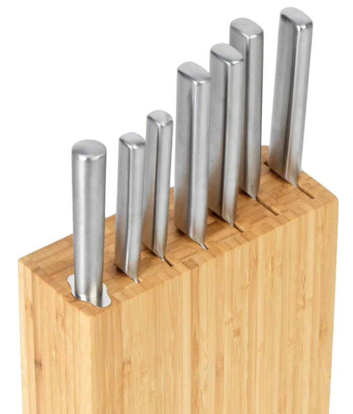 7 PIECE KNIFE BLOCK SET BAMBOO
