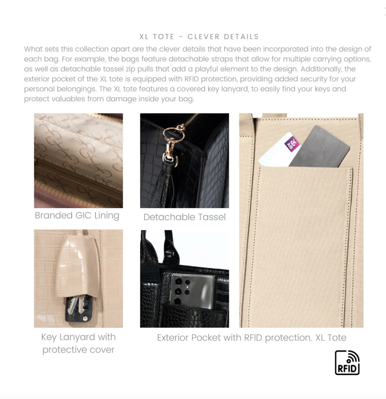 XL Tote - Cloud Grey