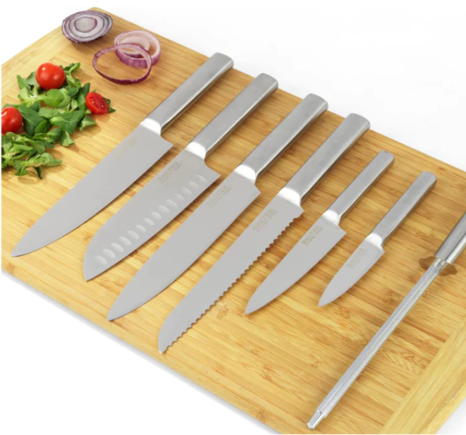 7 PIECE KNIFE BLOCK SET BAMBOO