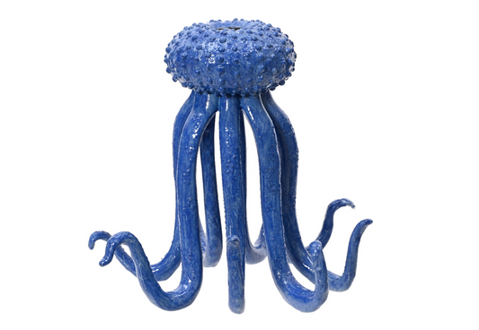 Candleholder polyresin octopus L28cm W27cm H26cm