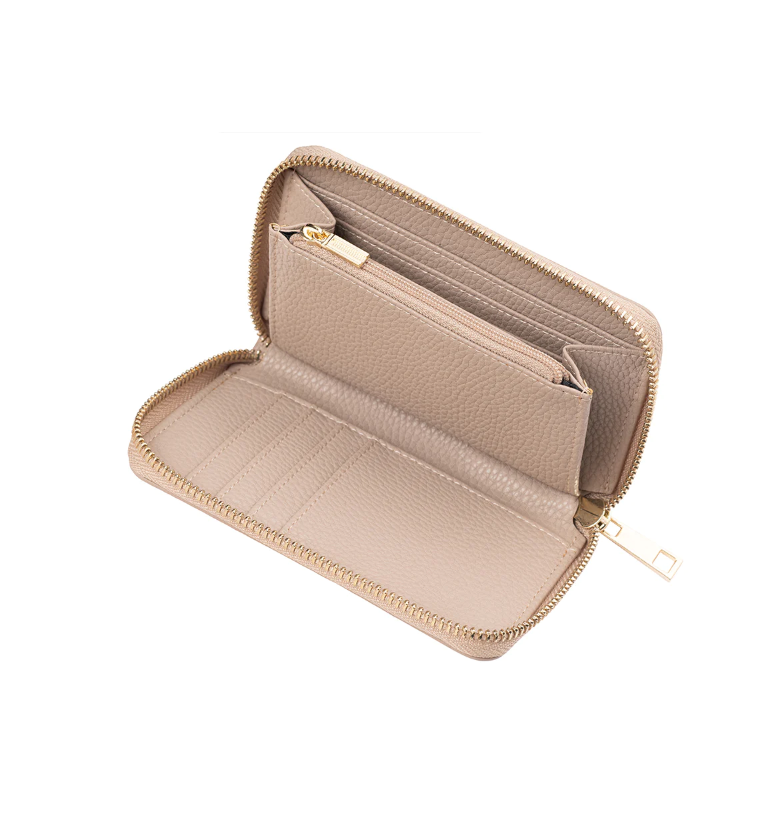 Ladies Zip Wallet - Taupe