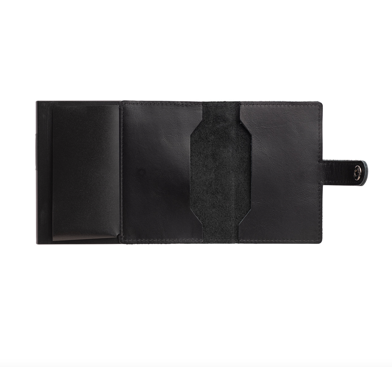 Leather Card Holder Wallet - Black