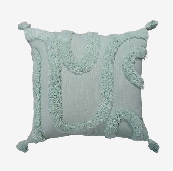 Mint top throw pillow