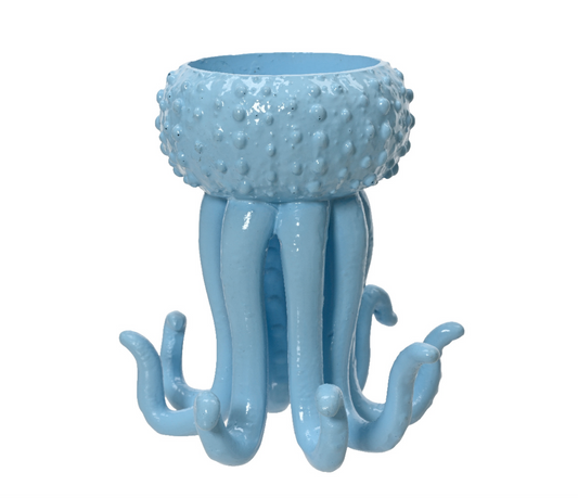 Tealightholder polyresin octopus L9cm W9cm H10cm