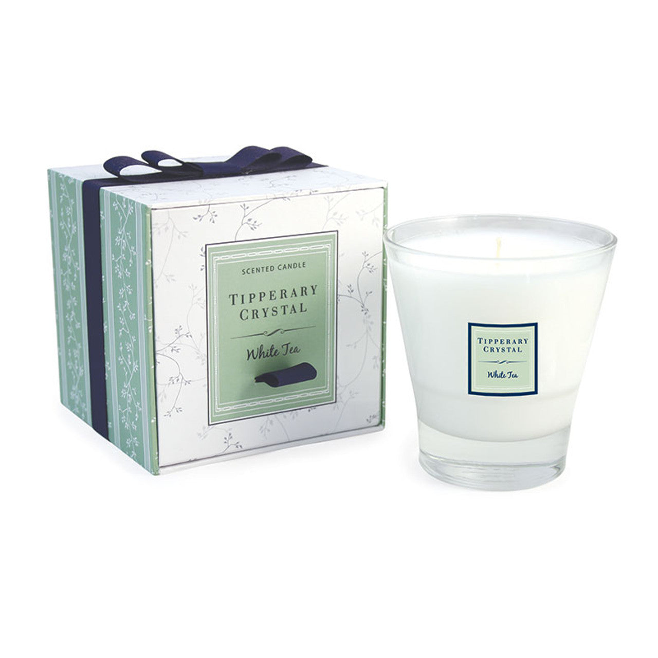 White Tea Filled Tumbler Glass Candle