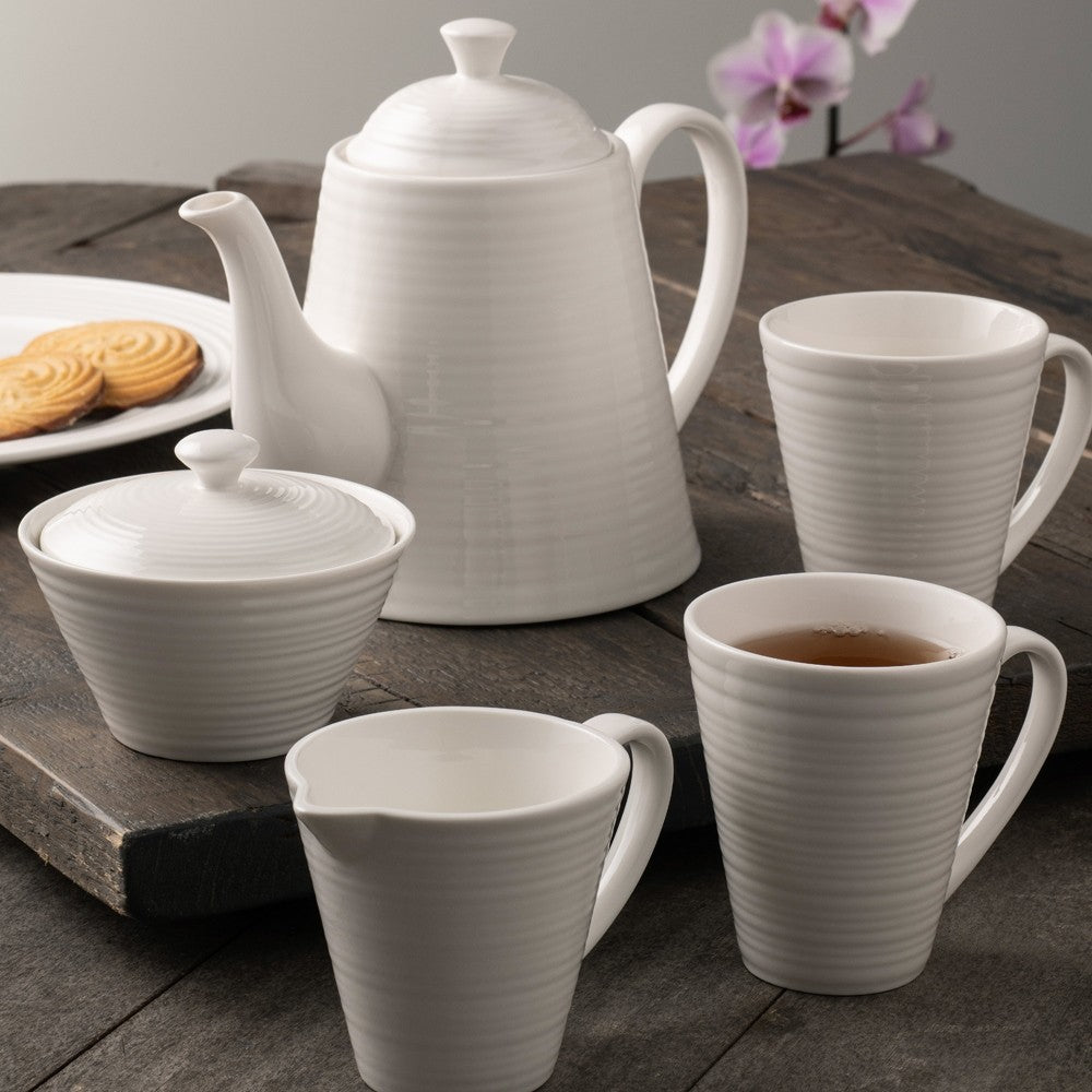 Ripple Beverage Pot, Sugar & Cream Set