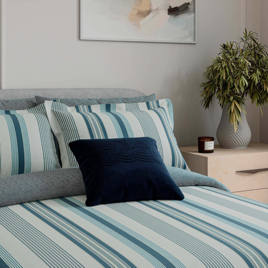 Bedeck of Belfast Oren Duvet Cover Set, Teal