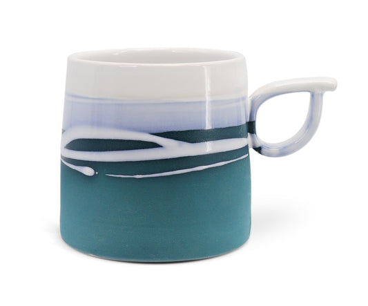 PAUL MALONEY POTTERY TEAL MUG