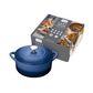 DENBY COBALT 24CM ROUND CAST IRON CASSEROLE