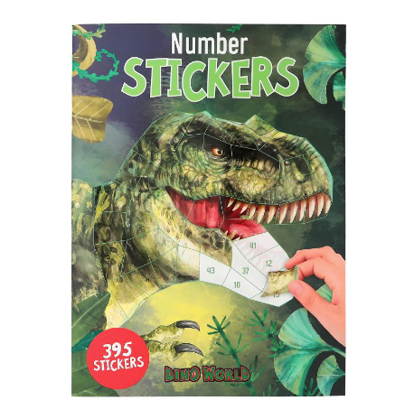 Dino World Number Sticker