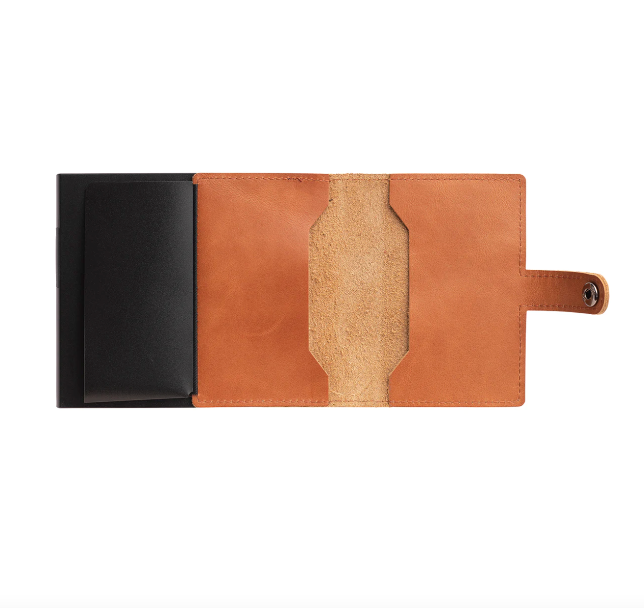 Leather Card Holder Wallet - Brown
