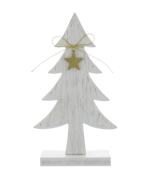 21cm white wooden table top tree