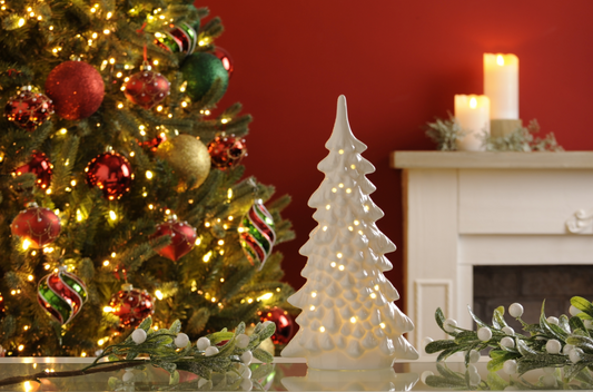 29cm bo lit porcelain white tree