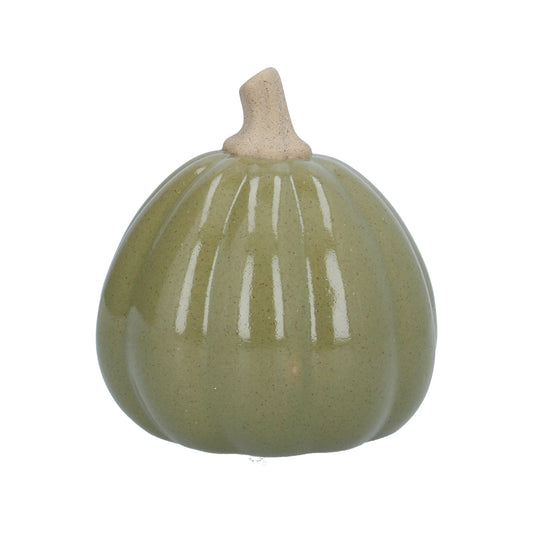 Green Earthenware Squash Ornament Large