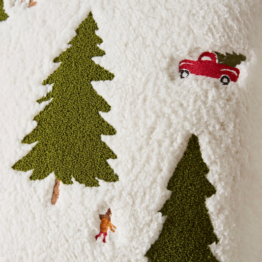CATHERINE LANSFIELD COSY BOUCLE CHRISTMAS TREE CUSHION 45X45