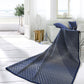 Biederlack Cotton Home Threads Blue Throw