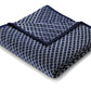 Biederlack Cotton Home Threads Blue Throw