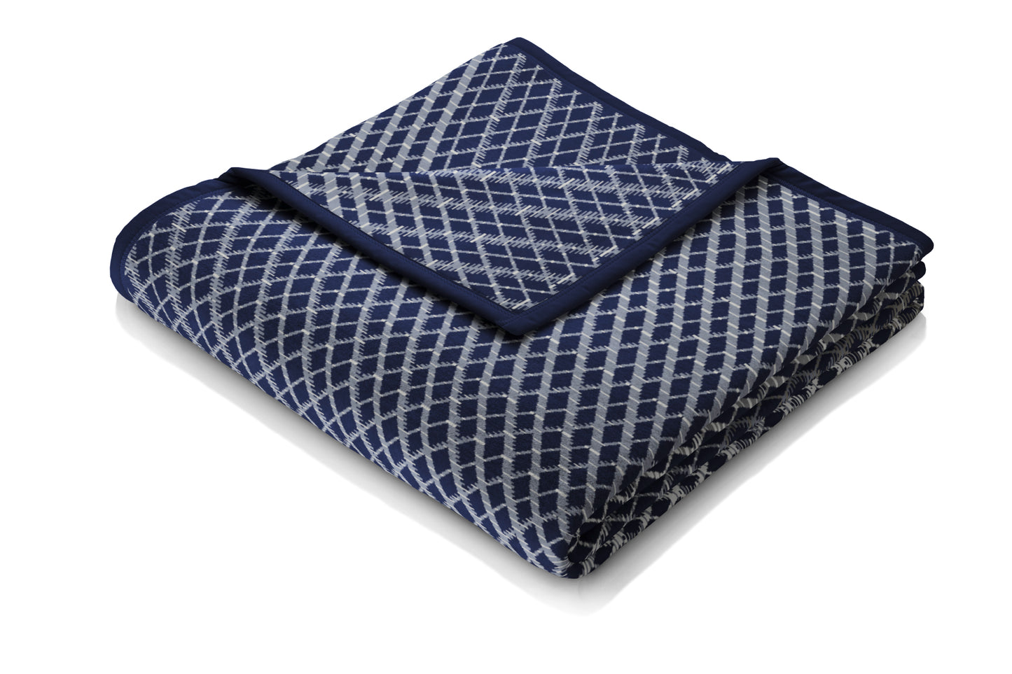 Biederlack Cotton Home Threads Blue Throw