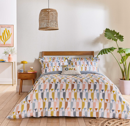 BARNIE OWL DUVET SET DENIM