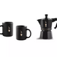 BIALETTI MOKA EXPRESS 6 CUP + 2 MUGS BLACK