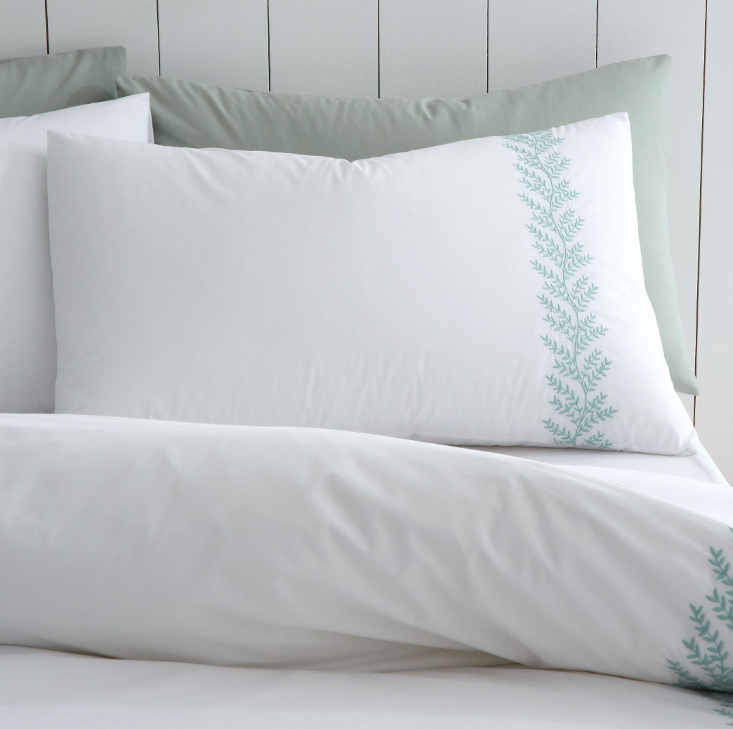EMBROIDERY LEAF DOUBLE DUVET SET