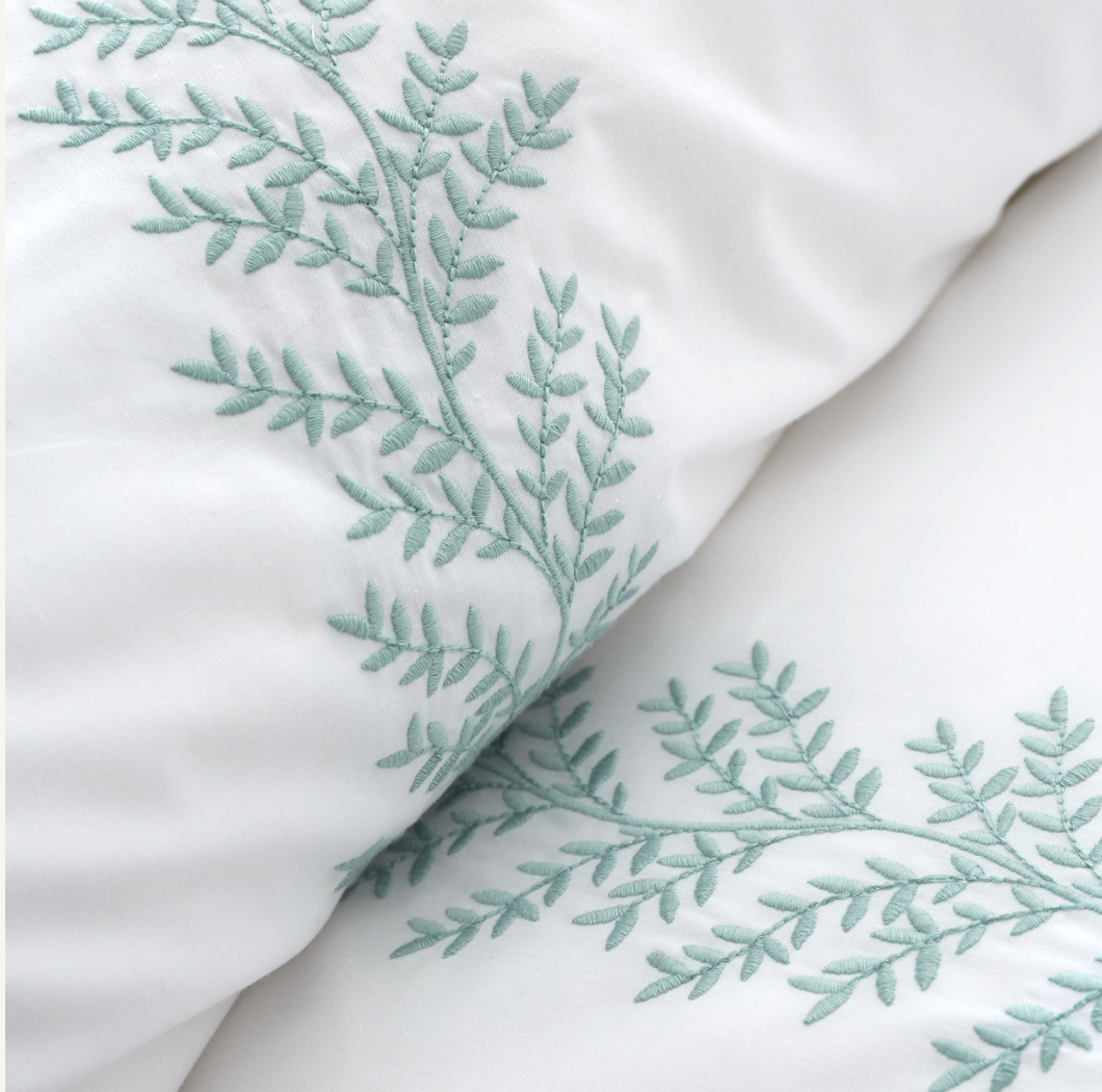 EMBROIDERY LEAF DOUBLE DUVET SET