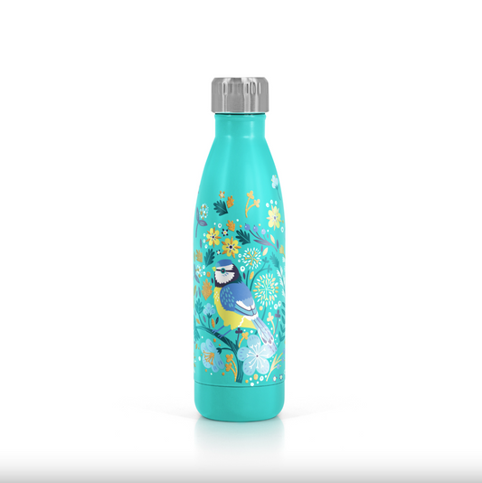 Birdy Metal Water Bottle - Blue Tit