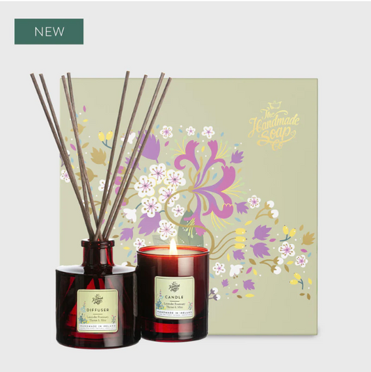 Candle & Diffuser Gift Set Lavender, Rosemary, Thyme & Mint