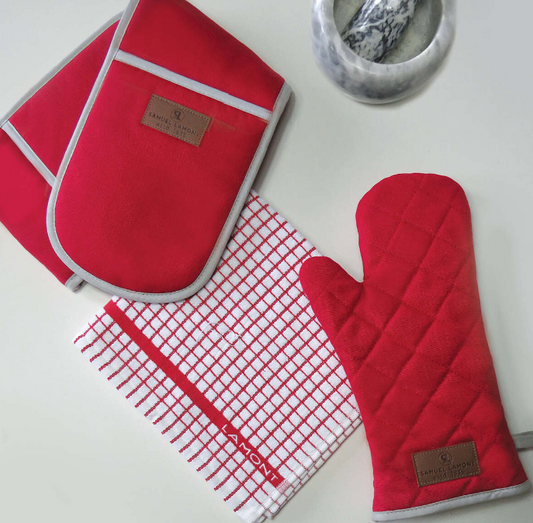 Canvas Ovenglove Red