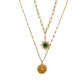 Carly Malachite Layered Necklace