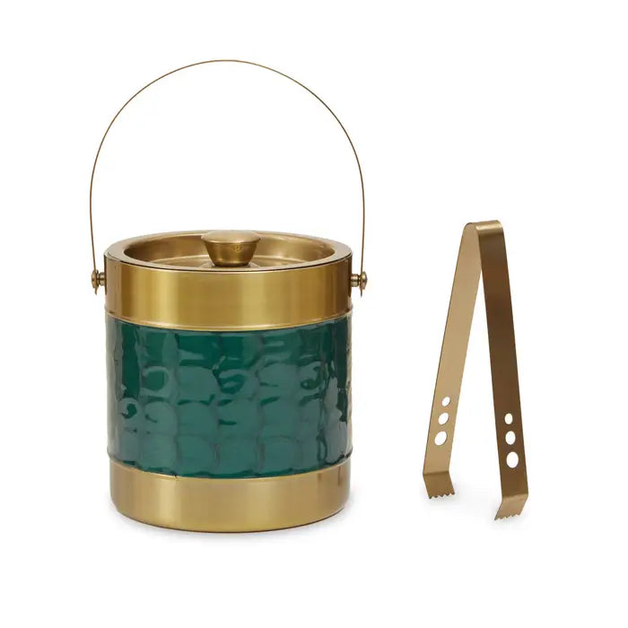 Carolina Green Enamel Ice Bucket