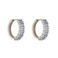 Classic Light Blue CZ Hoops