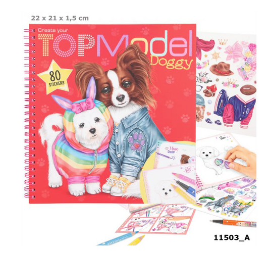 Create your TOPModel Doggy Colouring Book