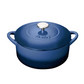 DENBY COBALT 24CM ROUND CAST IRON CASSEROLE