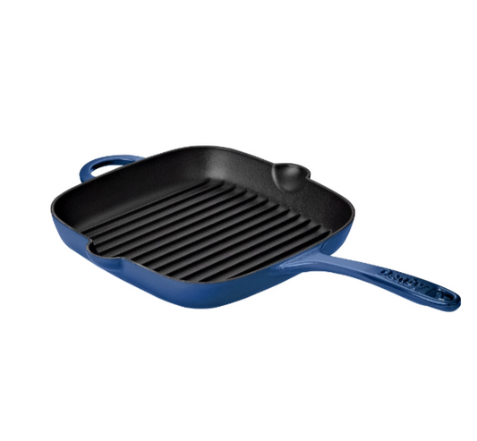 DENBY COBALT 25CM CAST IRON GRIDDLE PAN