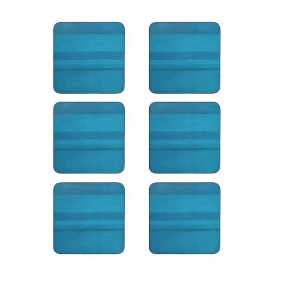 DENBY COLOURS TURQUOISE 6PC COASTERS
