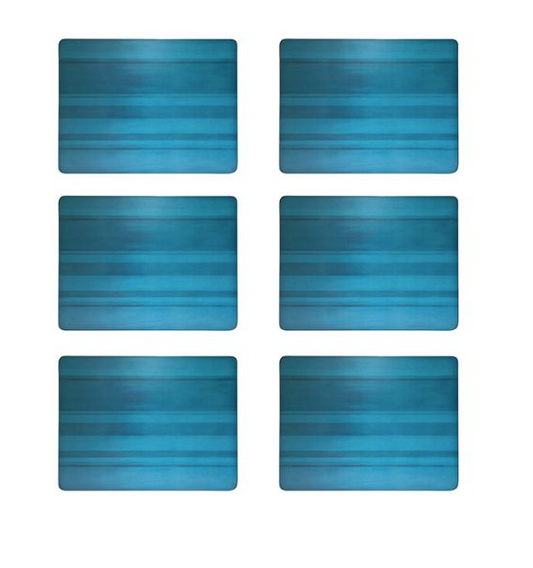 DENBY COLOURS TURQUOISE 6PC PLACEMATS