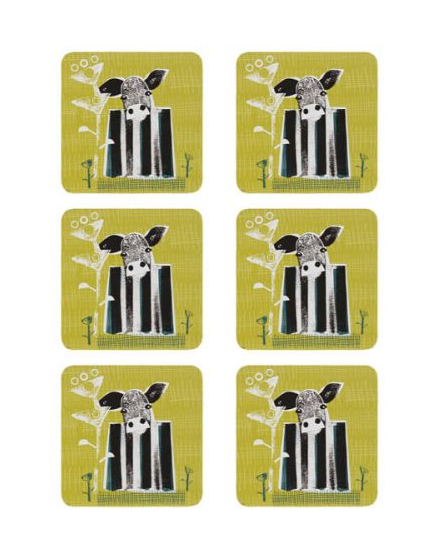 DENBY COW 6PC COASTERS