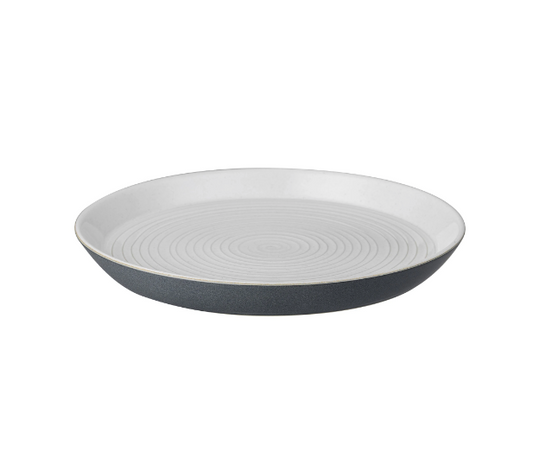 DENBY IMPRESSION CHARCOAL BLUE SPIRAL DINNER PLATE