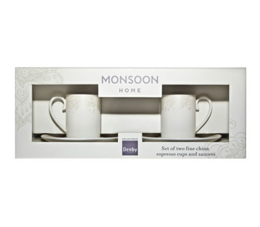 DENBY Monsoon Lucille Espresso cups