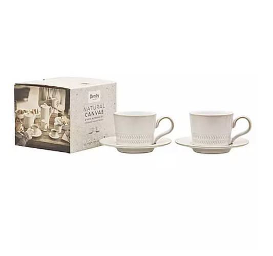 DENBY NATURAL CANVAS 4 PIECE ESPRESSO SET