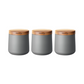 DENBY SET OF 3 GREY STORAGE CANISTERS