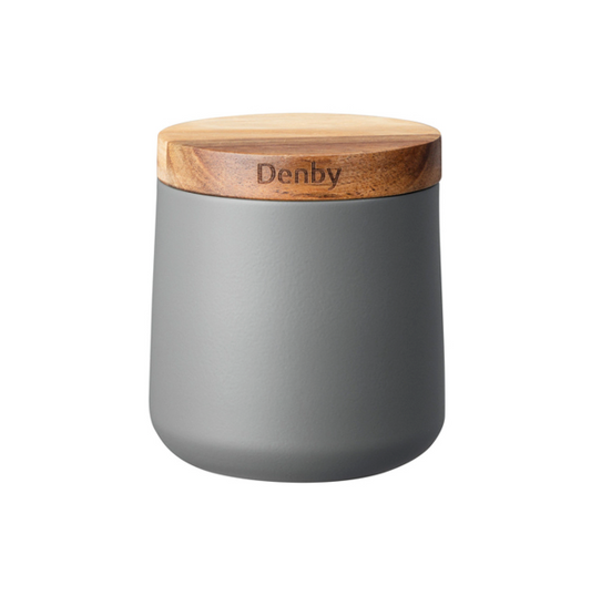 DENBY SET OF 3 GREY STORAGE CANISTERS