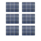DENBY SET OF 6 ELEMENTS CHECKS BLUE/BLACK PLACEMATS