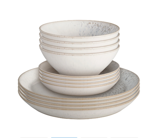 DENBY WHITE BY DENBY 12 PIECE TABLEWARE SET