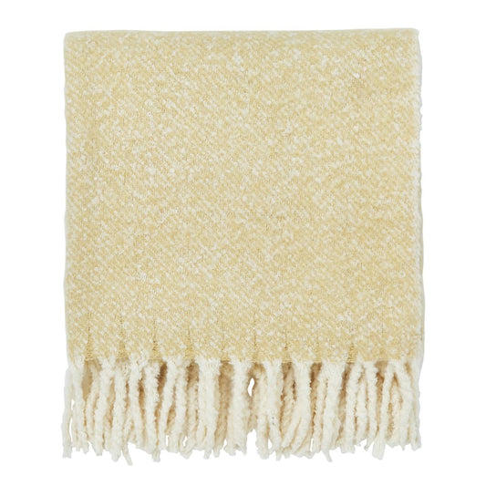 Tenby Woven Throw 130X150Cm Yellow