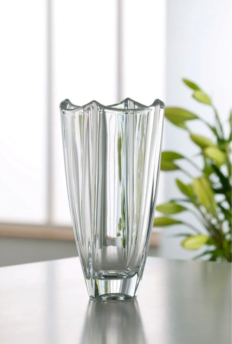 Galway Crystal Dune 10" Square Vase