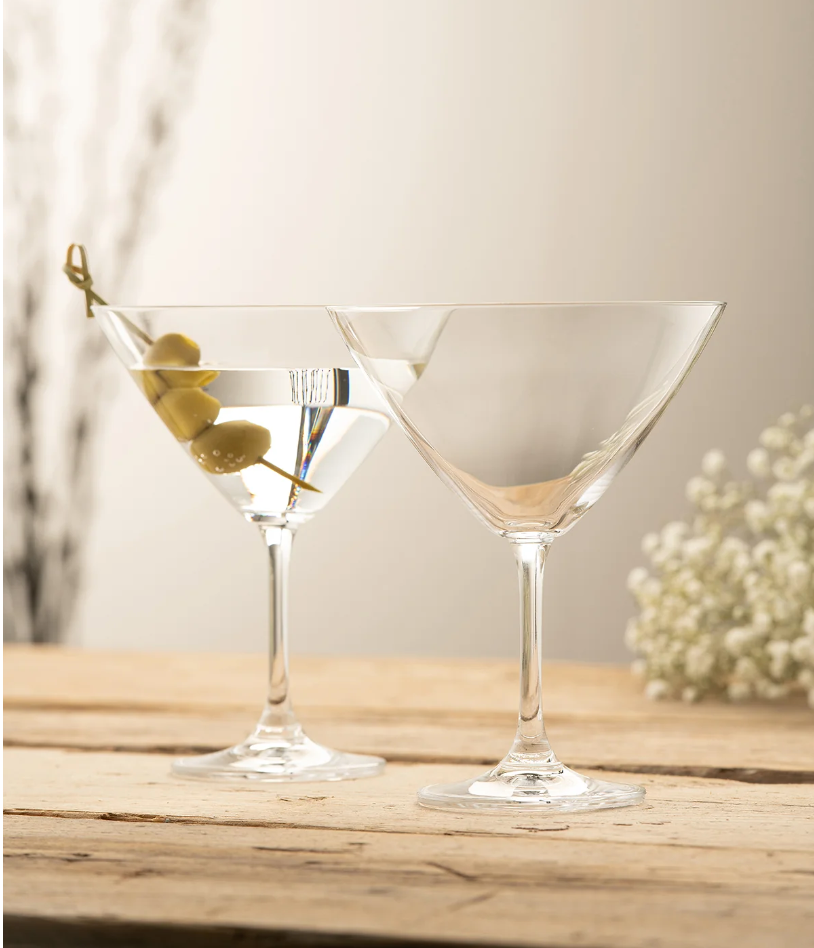 Galway Crystal Elegance Martini/Cocktail Pair