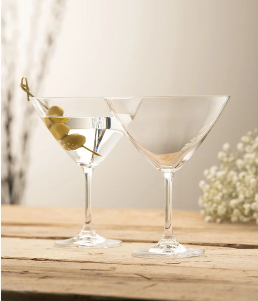 Galway Crystal Elegance Martini/Cocktail Pair